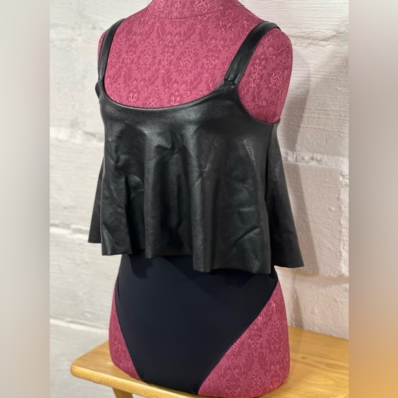 Commando Faux Leather Flowy Bodysuit - Picture 4 of 7